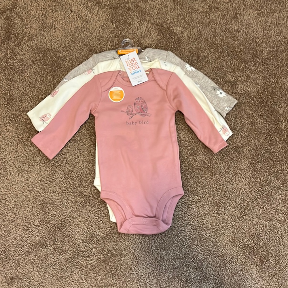 3 LONG SLEEVE ONESIES 🦉💖